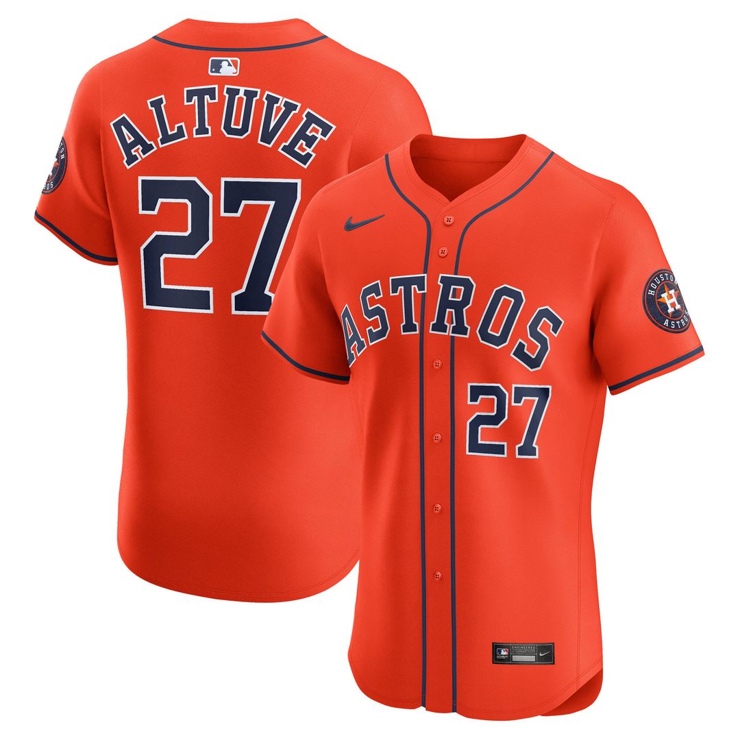 Houston Astros Jose Altuve Nike Alternate Elite Jersey - Orange