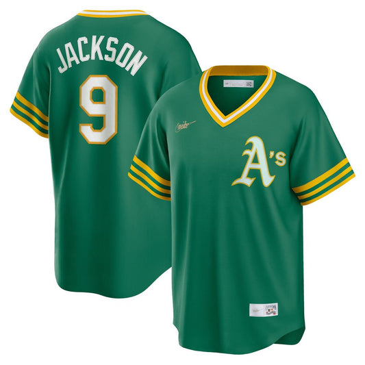 Athletics Reggie Jackson Nike Road Cooperstown Player Jersey - Kelly Green