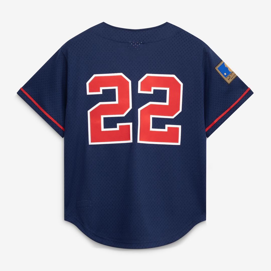 Bo Jackson California Angels Mitchell & Ness Cooperstown Mesh Batting Practice Button-Up Jersey - Navy