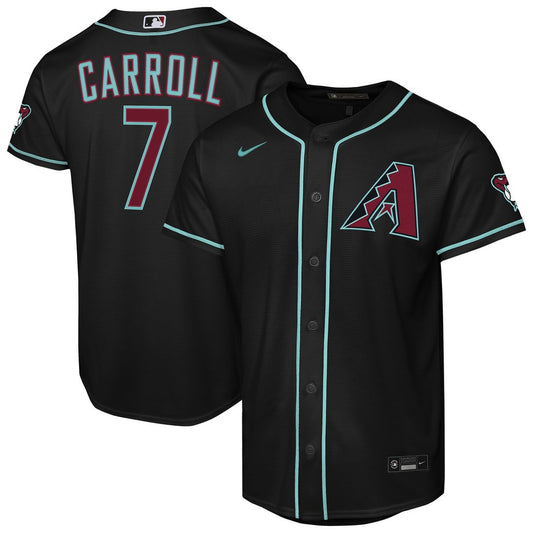Arizona Diamondbacks Corbin Carroll Nike Youth Alternate Stadium Jersey - Black