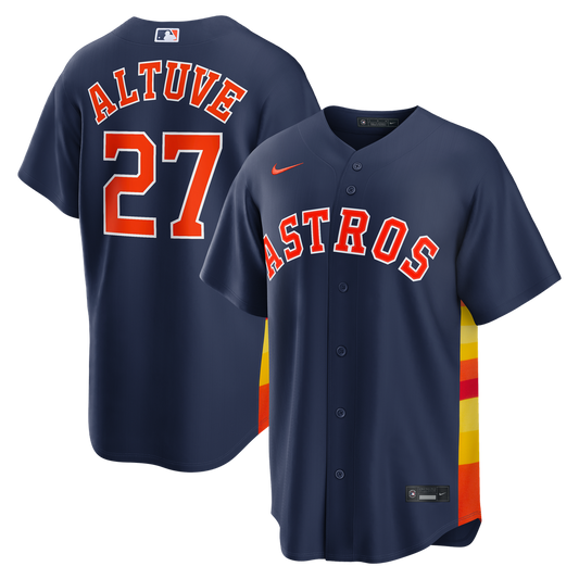 Houston Astros Jose Altuve Nike Alternate 2 Replica Jersey - Navy