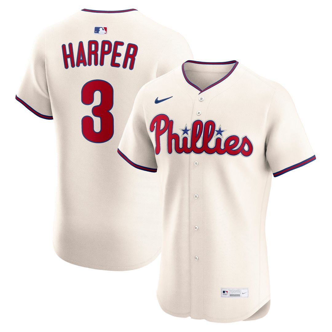 Philadelphia Phillies Bryce Harper Nike Home Elite Jersey - White