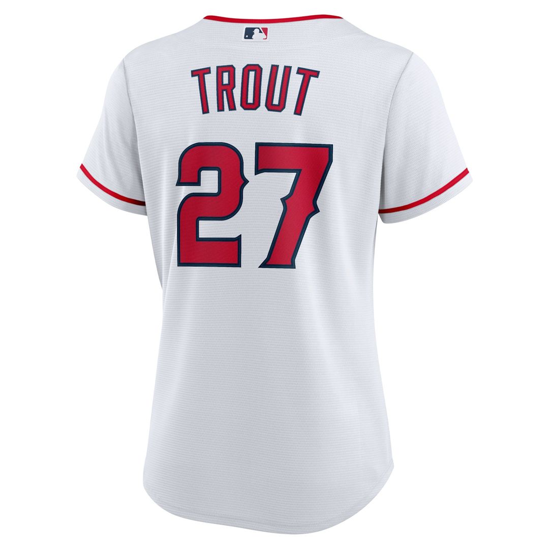 Los Angeles Angels Mike Trout Nike Women's Home Replica Jersey - White