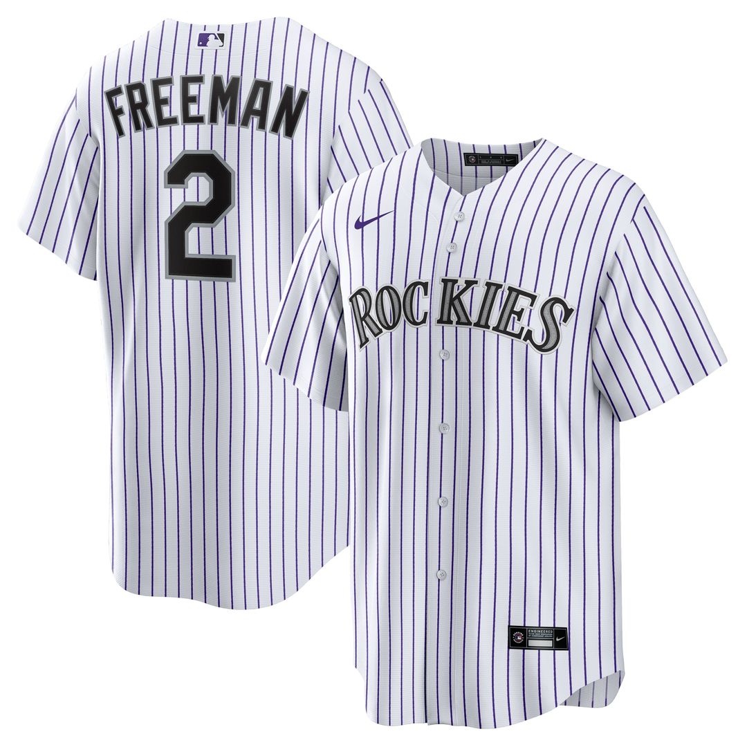 Colorado Rockies Tyler Freeman Nike Home Replica Jersey - White