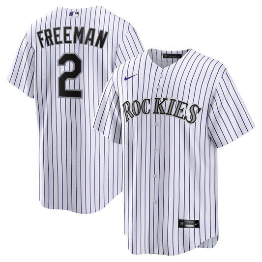Colorado Rockies Tyler Freeman Nike Home Replica Jersey - White