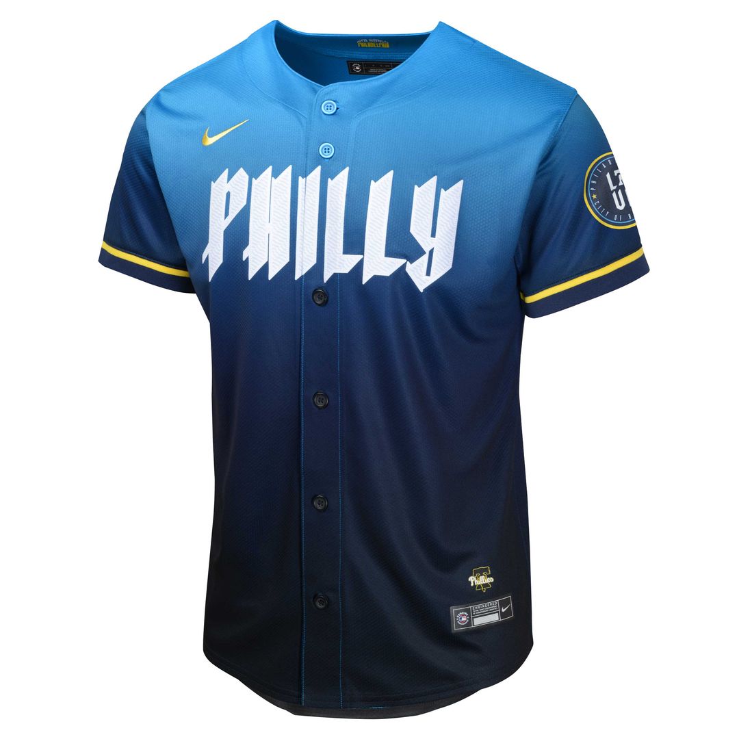 Philadelphia Phillies Zack Wheeler Nike Youth 2024 City Connect Limited Jersey - Blue