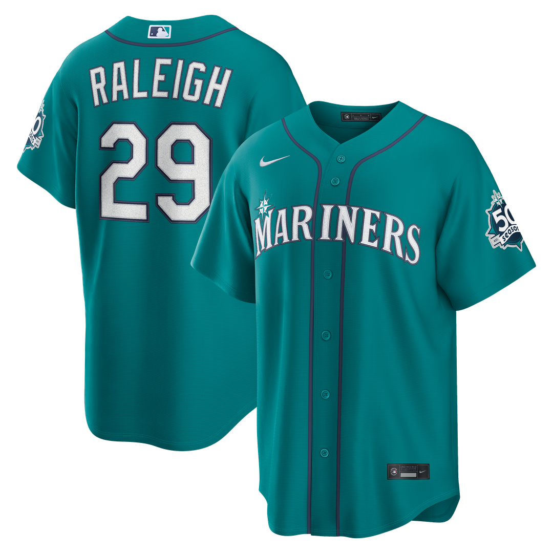 Seattle Mariners Cal Raleigh Nike Alternate Stadium Jersey - Cream
