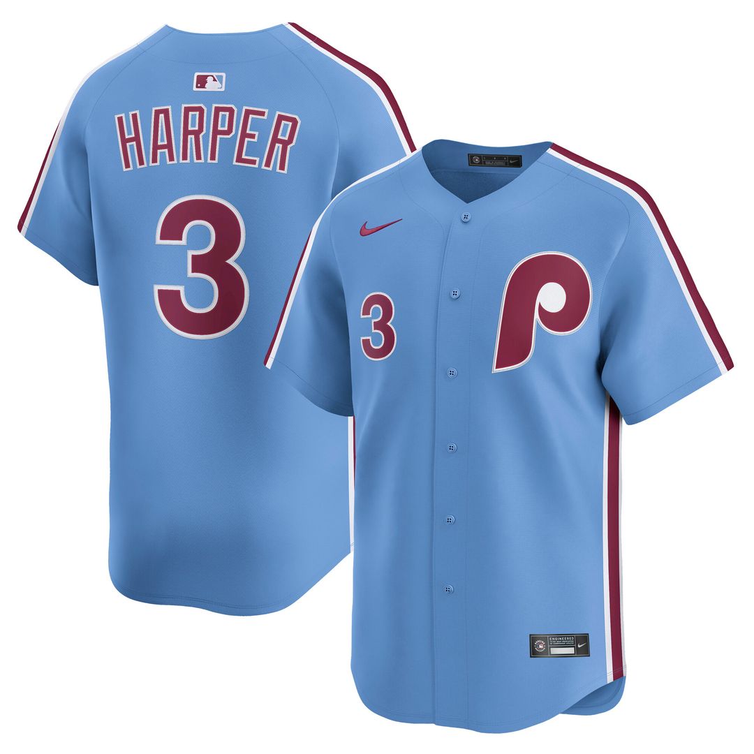 Philadelphia Phillies Bryce Harper Nike Alternate Limited Jersey - Light Blue