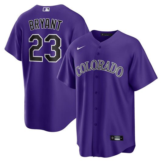 Colorado Rockies Kris Bryant Nike Alternate Replica Jersey - Purple