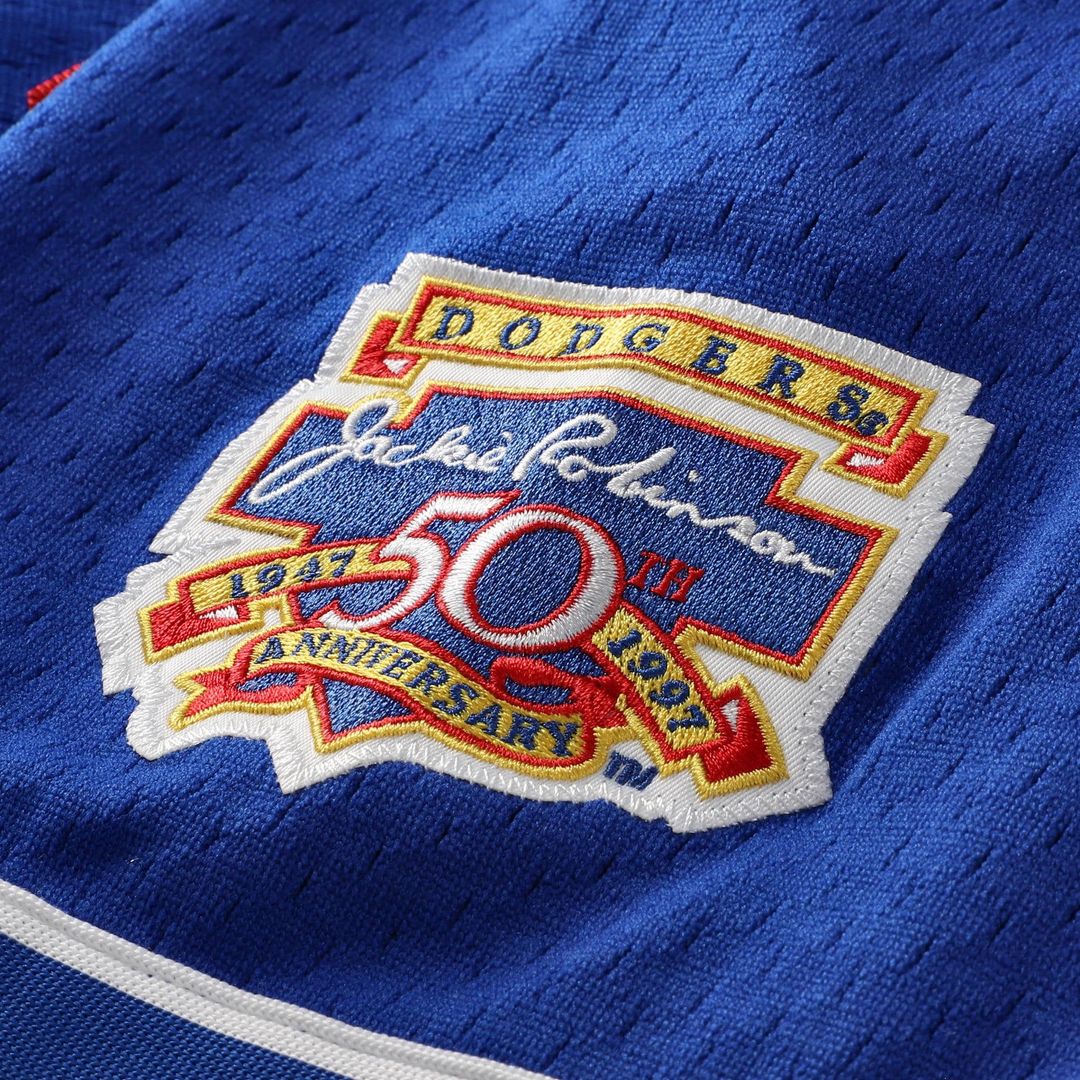 Los Angeles Dodgers Mike Piazza Mitchell & Ness Cooperstown Mesh Batting Practice Button-Up Jersey - Royal