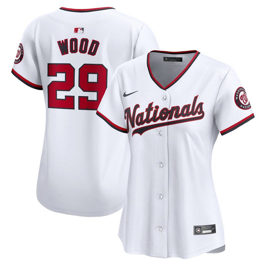 Washington Nationals James Wood Nike Women's Home Limited Jersey - White