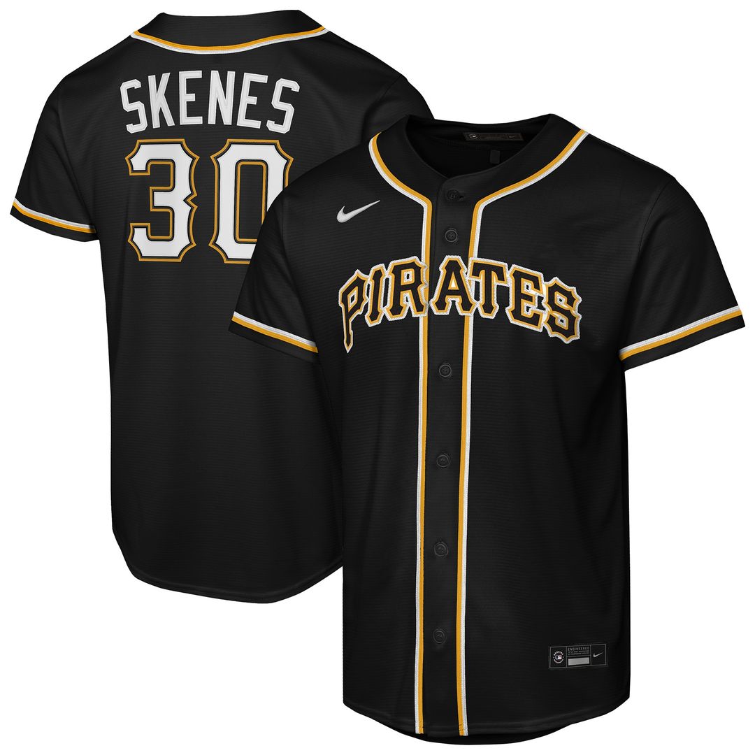 Pittsburgh Pirates Paul Skenes Nike Youth Fashion Replica Jersey - Black