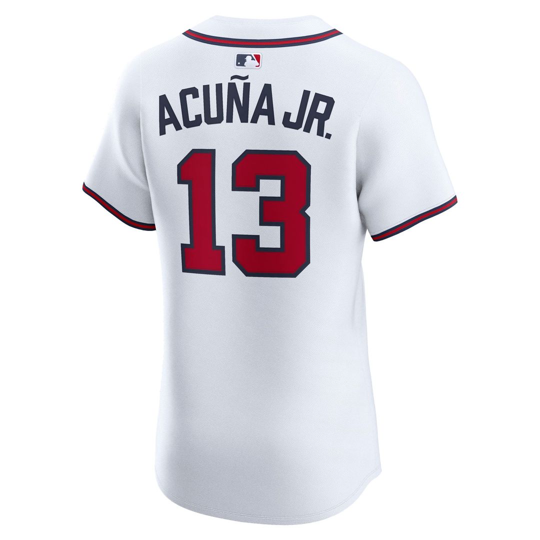 Atlanta Braves Ronald Acuña Jr. Nike Home Elite Jersey - White