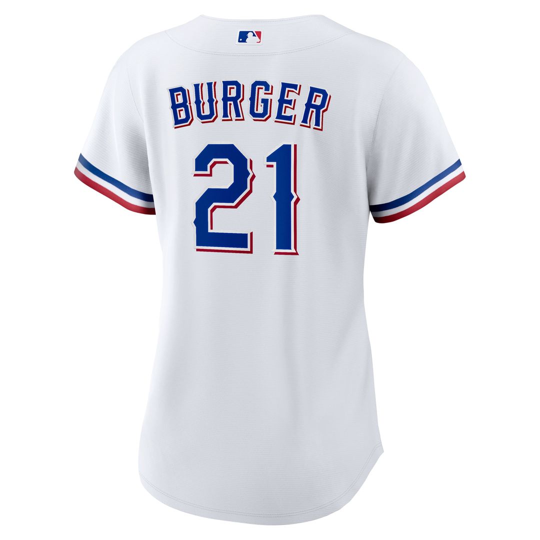 Texas Rangers Jake Burger Nike Women's Home Replica Jersey - White