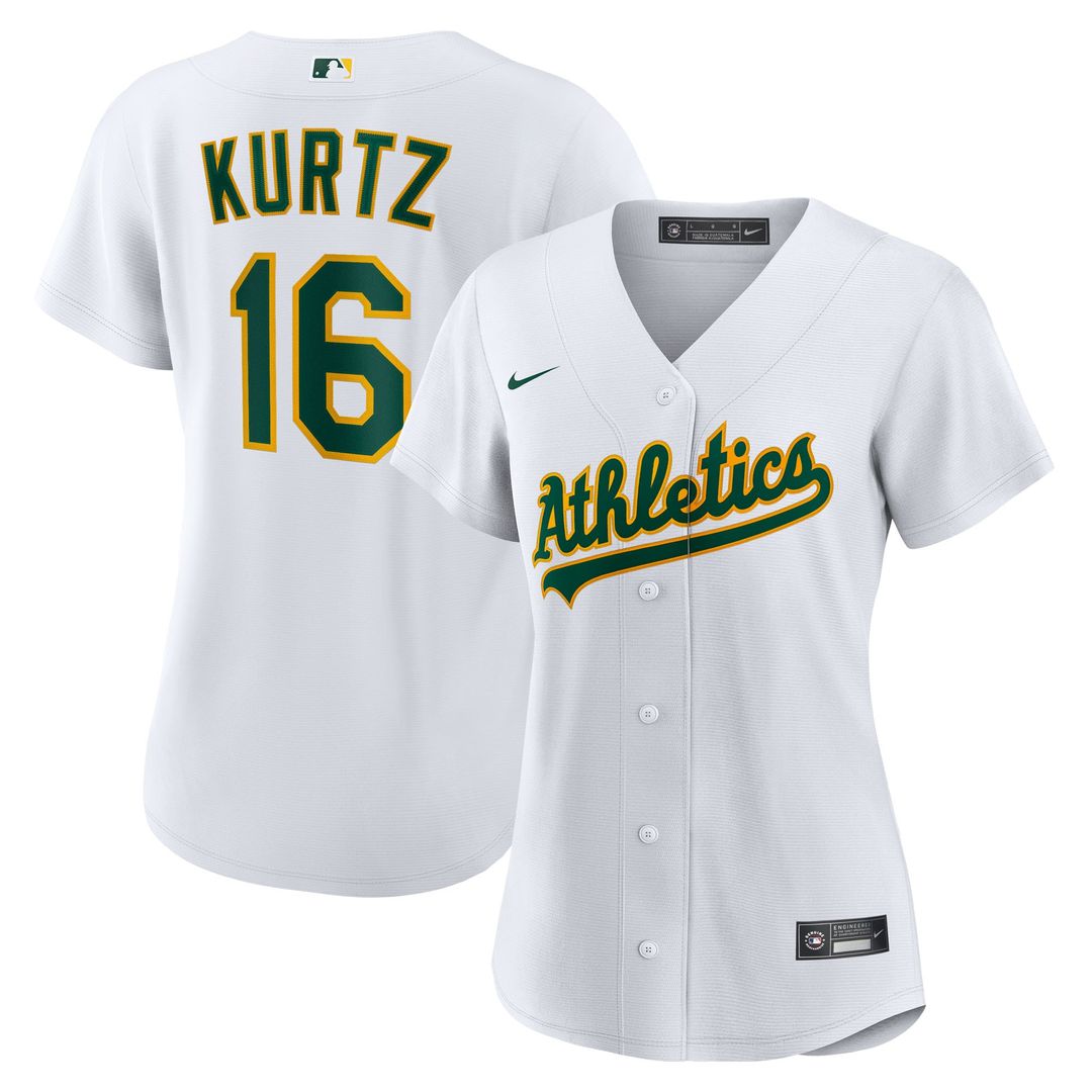 Athletics Nick Kurtz Nike Women's Home Replica Jersey - White