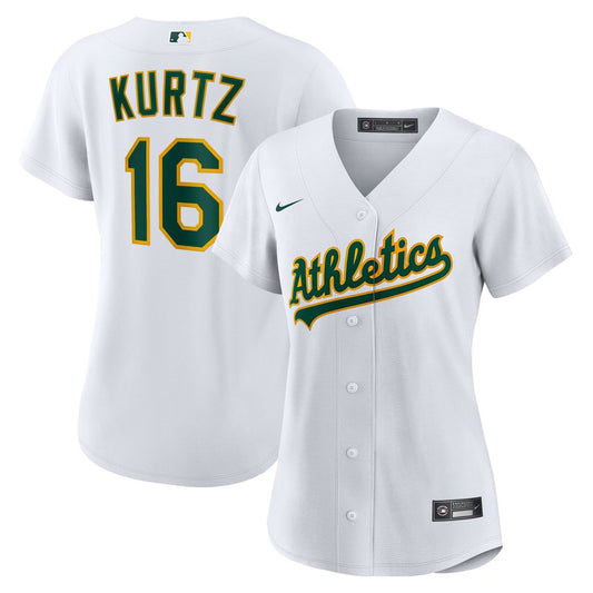 Athletics Nick Kurtz Nike Women's Home Replica Jersey - White