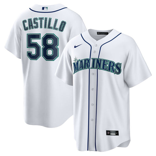 Seattle Mariners Luis Castillo Nike Home Replica Jersey - White