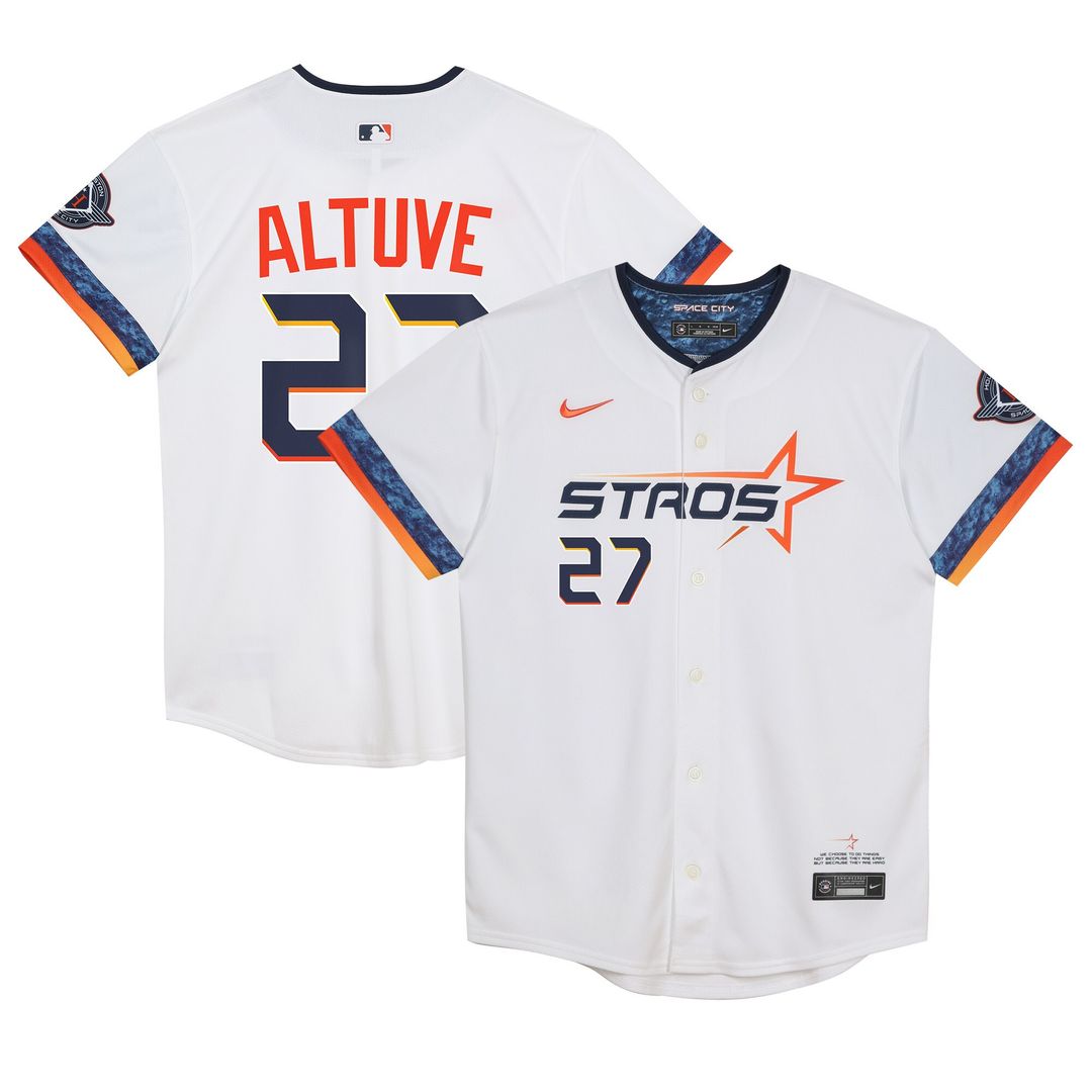 Houston Astros Jose Altuve Nike Preschool 2025 City Connect Limited Jersey - White