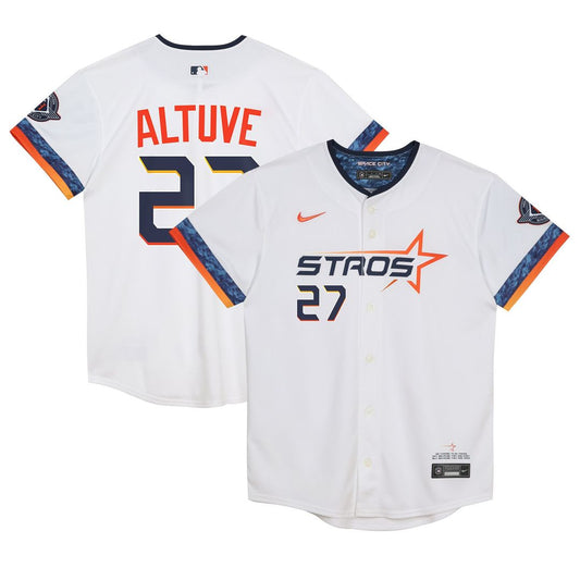 Houston Astros Jose Altuve Nike Preschool 2025 City Connect Limited Jersey - White