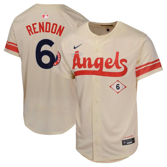 Los Angeles Angels Anthony Rendon Nike Youth City Connect Limited Jersey - Cream