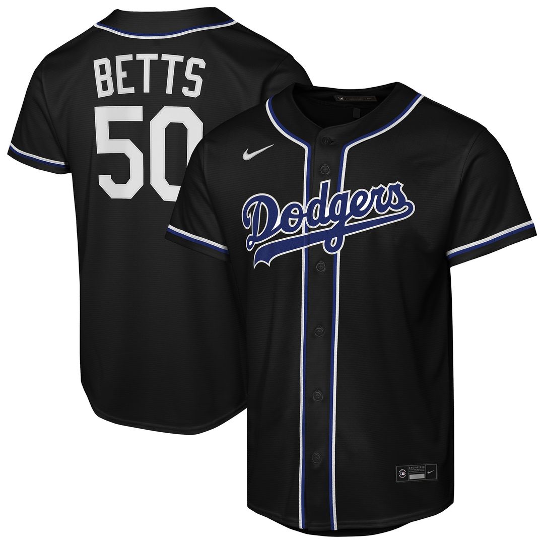 Los Angeles Dodgers Mookie Betts Nike Youth Fashion Replica Jersey - Black
