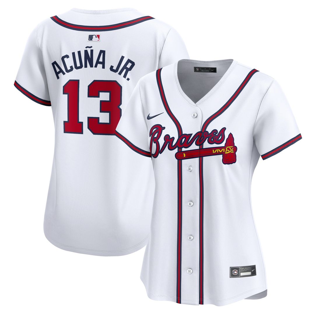 Atlanta Braves Ronald Acuna Nike Women's Home Limited Jersey - White