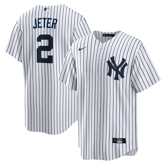 New York Yankees Derek Jeter Nike Home Retired Replica Jersey - White