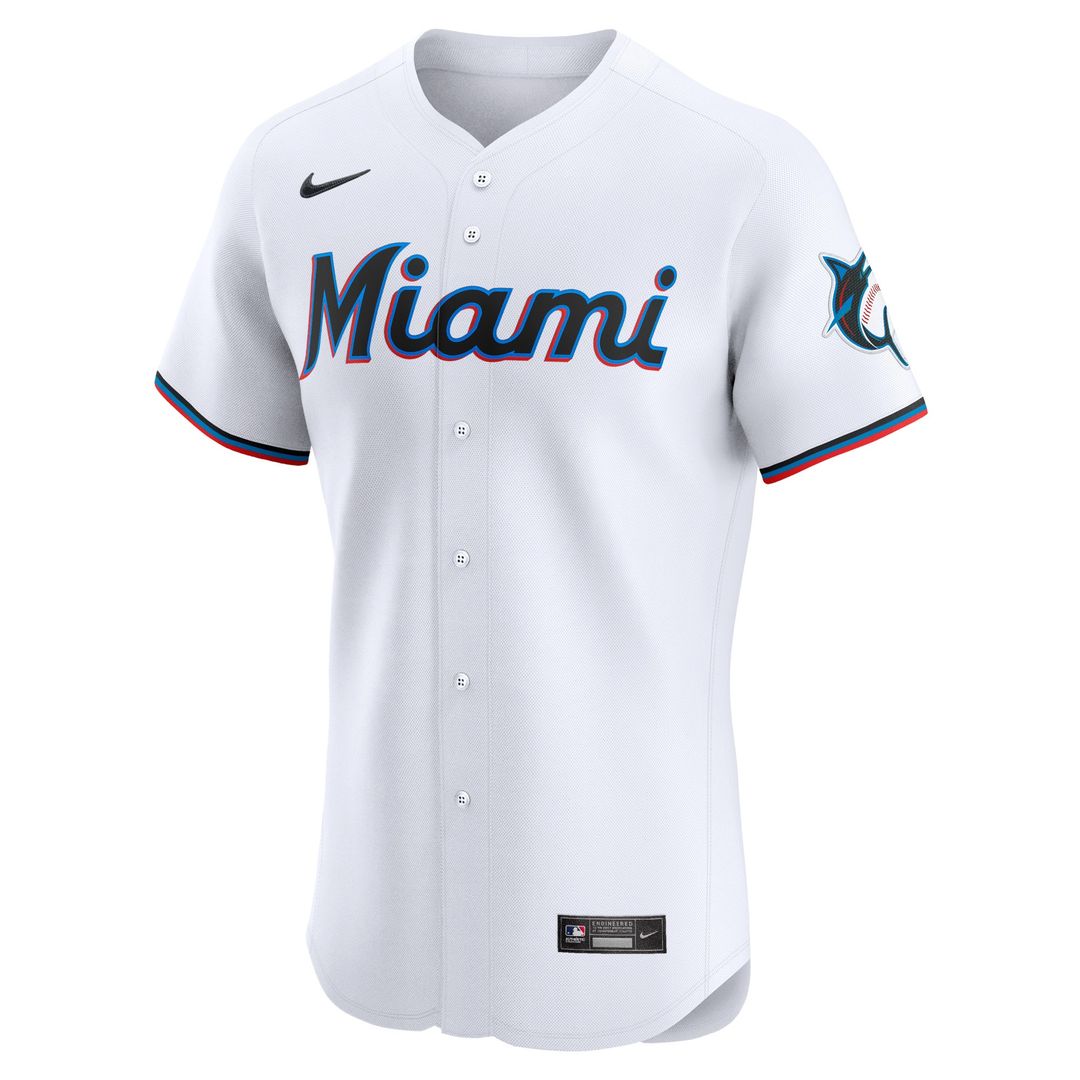 Miami Marlins Eury Perez Nike Home Elite Jersey - White
