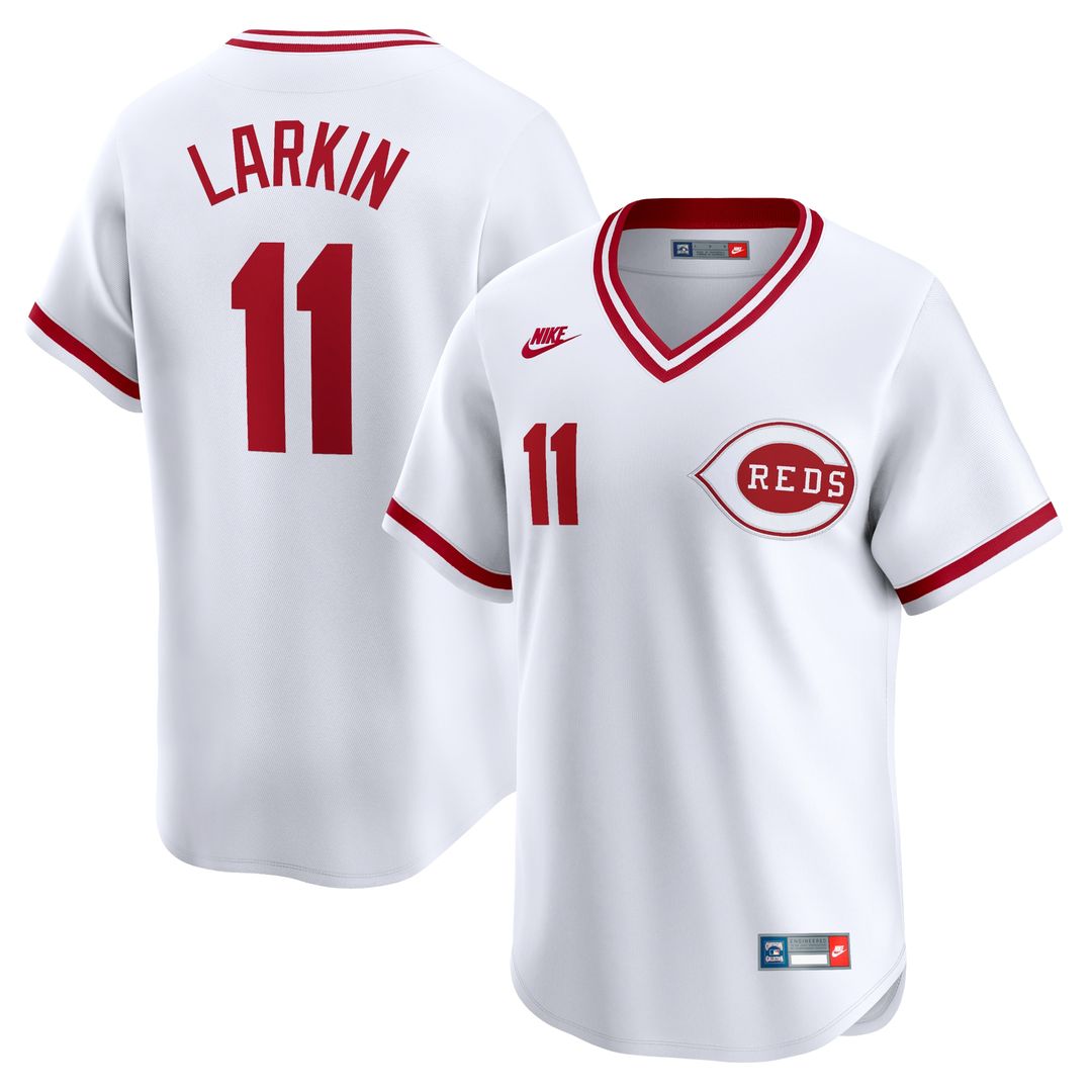 Cincinnati Reds Barry Larkin Nike Throwback Cooperstown Limited Jersey - White