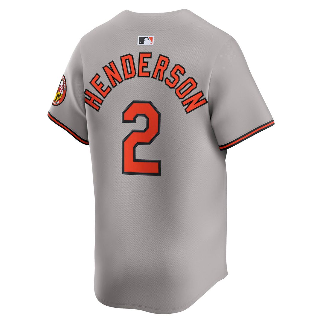 Baltimore Orioles Gunnar Henderson Nike Road Limited Jersey - Gray