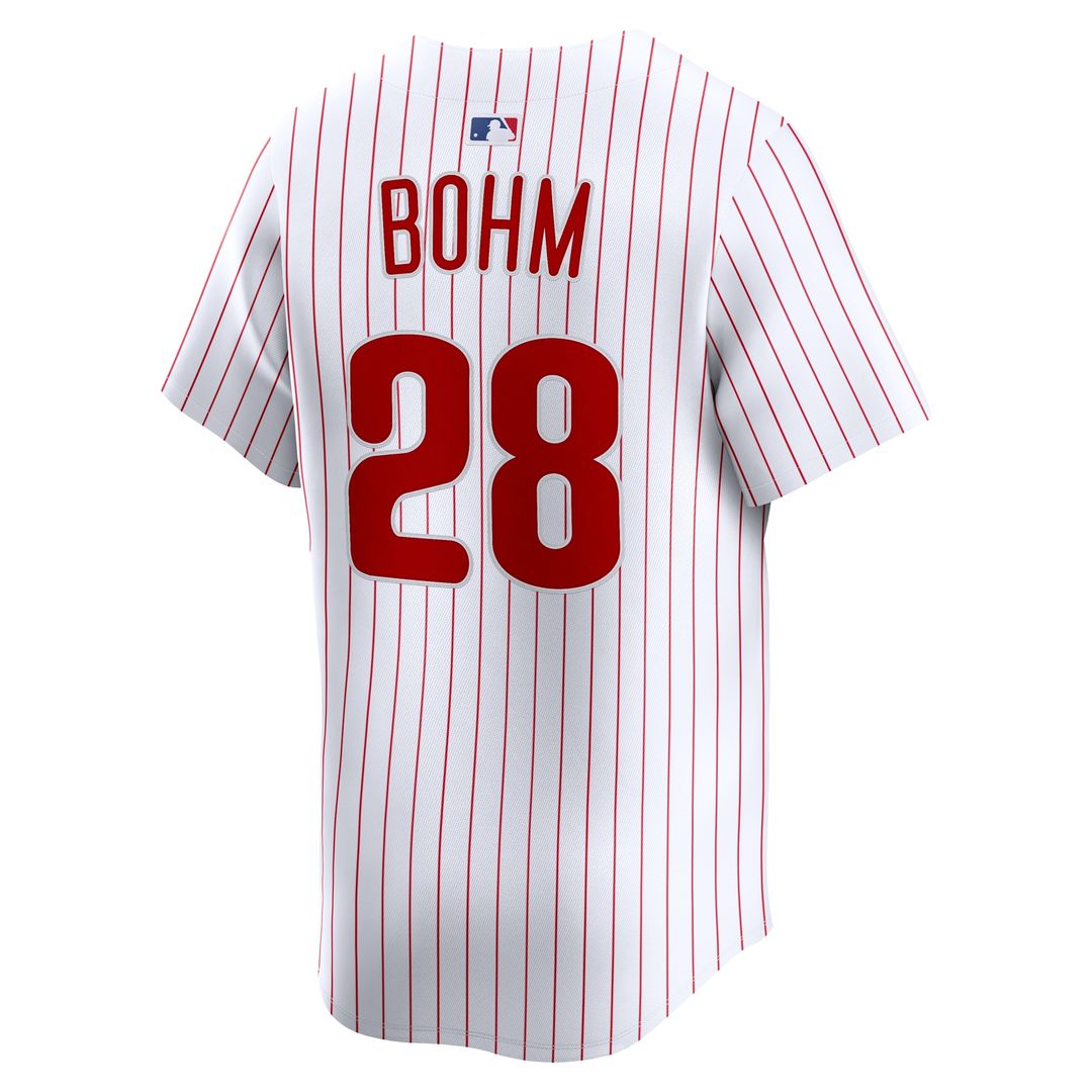 Philadelphia Phillies Alec Bohm Nike Home Limited Jersey - White