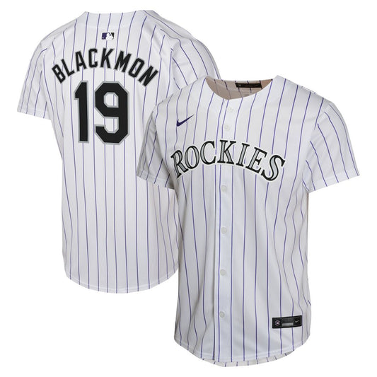 Colorado Rockies Charlie Blackmon Nike Youth Home Game Jersey - White