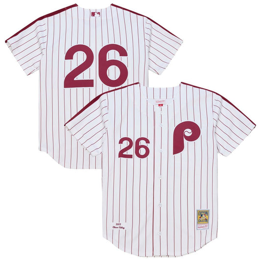 Philadelphia Phillies Chase Utley Mitchell & Ness 2003 Cooperstown Authentic Jersey - White