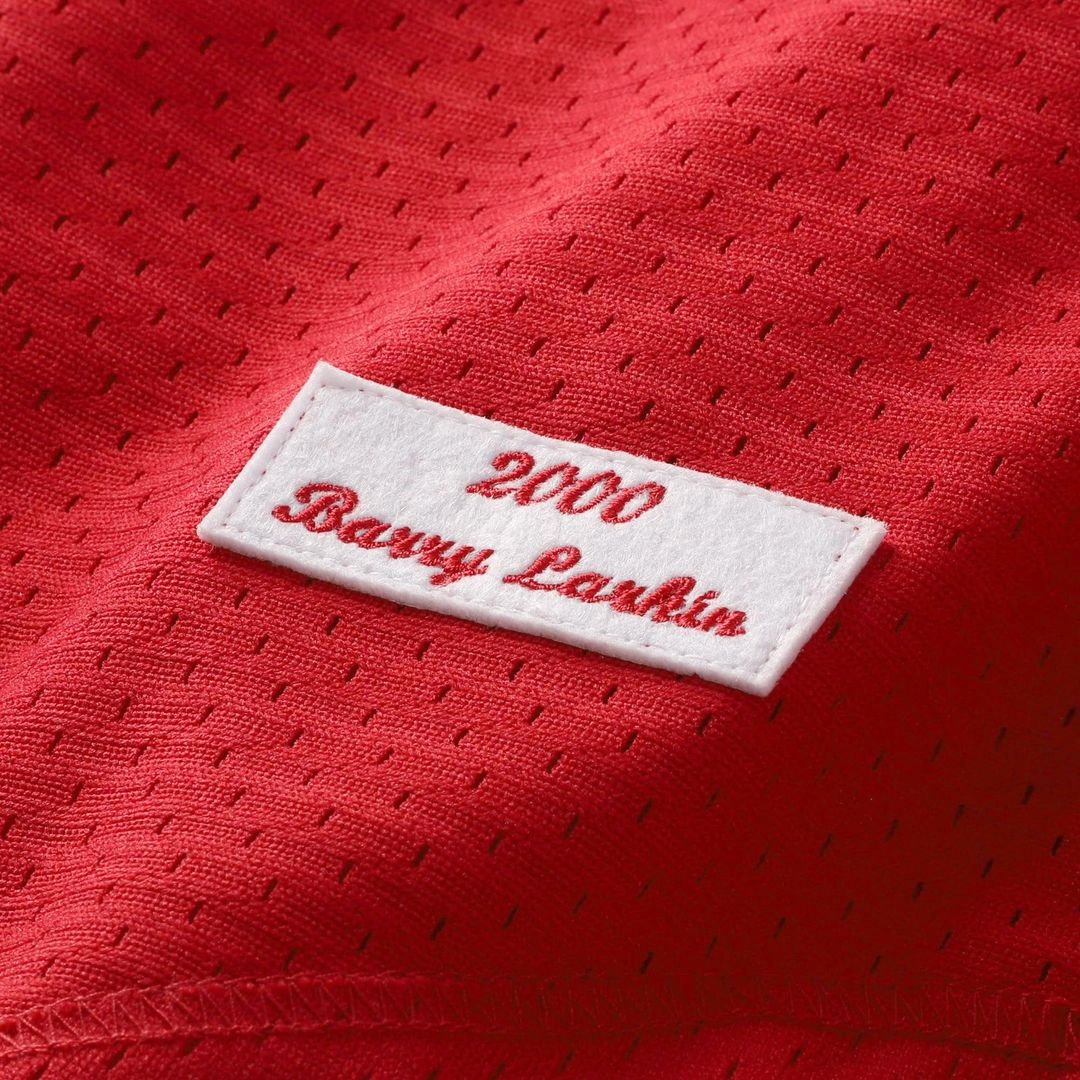 Cincinnati Reds Barry Larkin Mitchell & Ness Cooperstown Mesh Batting Practice Button-Up Jersey - Black