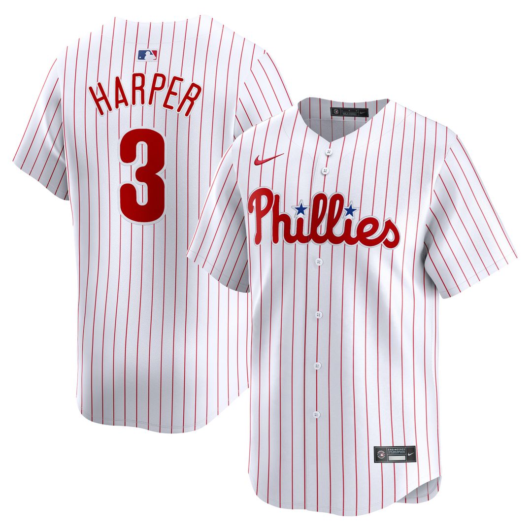 Philadelphia Phillies Bryce Harper Nike Home Limited Jersey - White