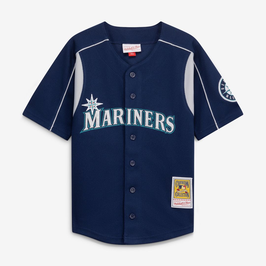Seattle Mariners Felix Hernandez Mitchell & Ness Preschool Cooperstown Batting Practice Jersey - Navy