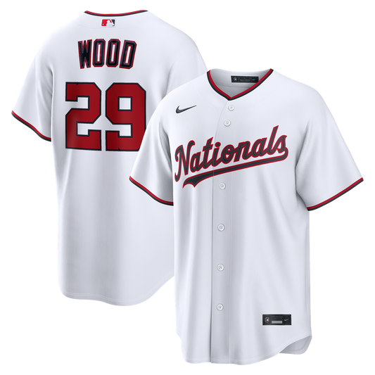Washington Nationals James Wood Nike Home Replica Jersey - White