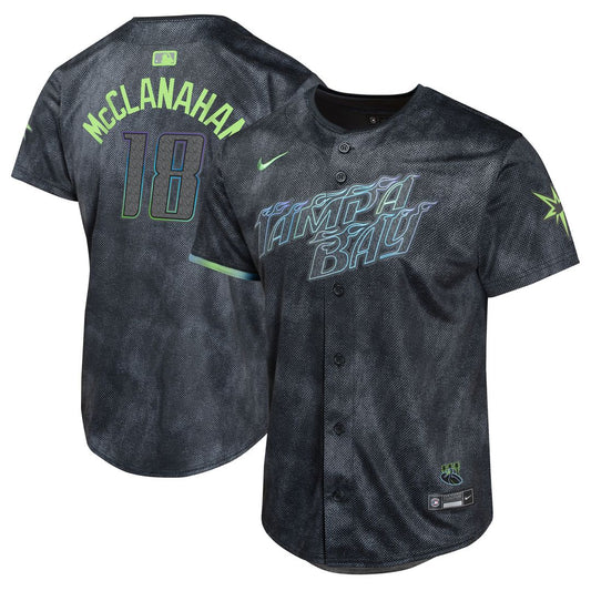 Tampa Bay Rays Shane McClanahan Nike Youth 2024 City Connect Limited Jersey - Charcoal