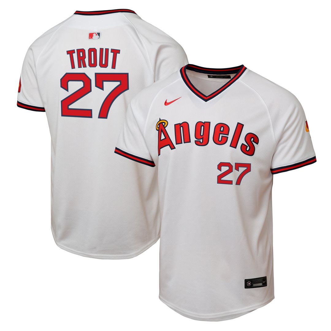 Los Angeles Angels Mike Trout Nike Youth Alternate 2 Limited Jersey - White