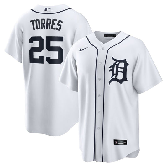 Detroit Tigers Gleyber Torres Nike Home Replica Jersey - White