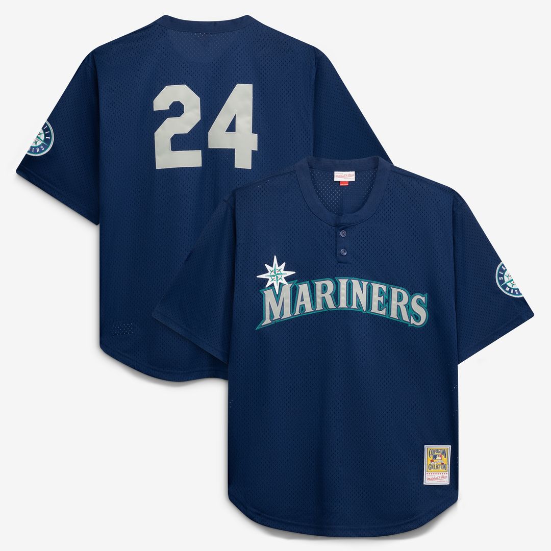 Seattle Mariners Ken Griffey Jr. Mitchell & Ness Big & Tall Cooperstown Mesh Batting Practice Jersey - Royal